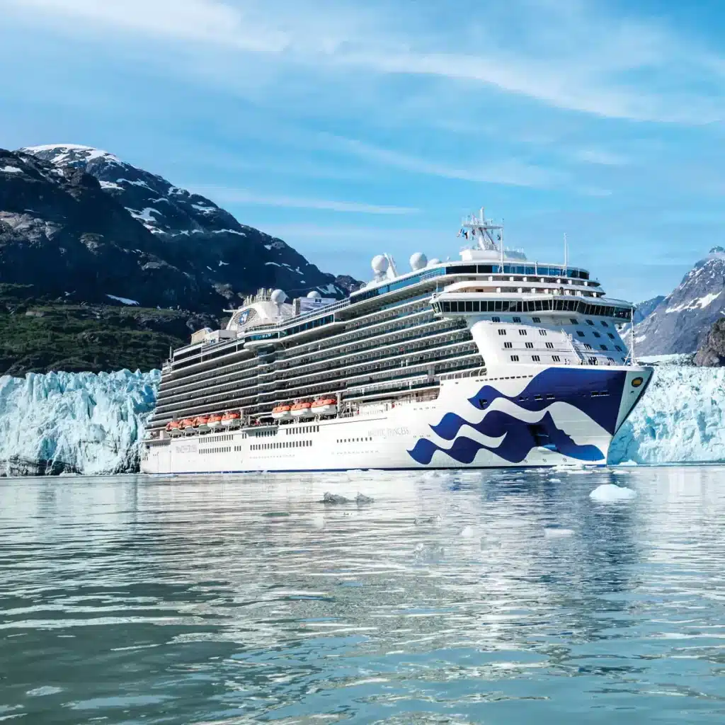 glacier bay alaska majestic princess cruise ship