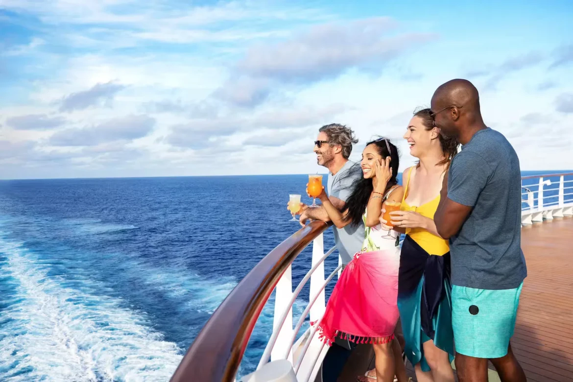 a family is enjoying on carnival cruise line