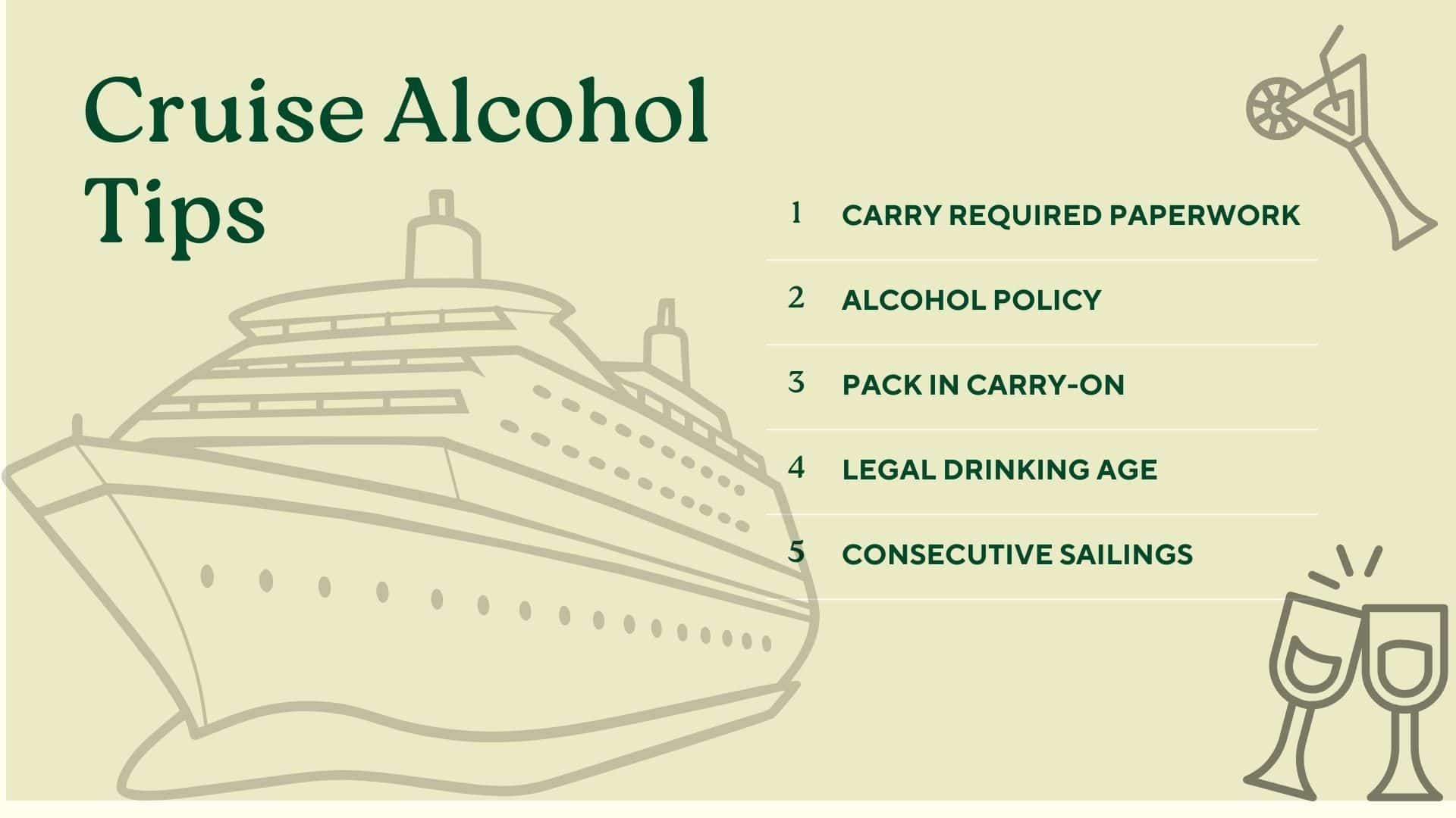 cruise alcohol tips