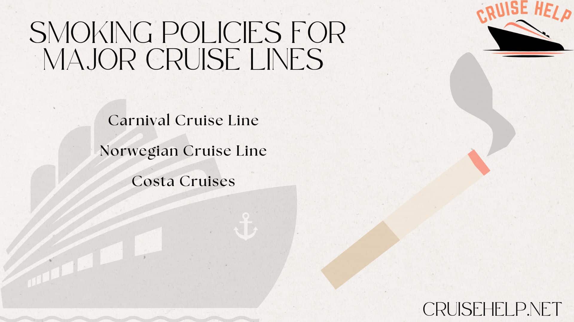 smoking policies on major cruise line