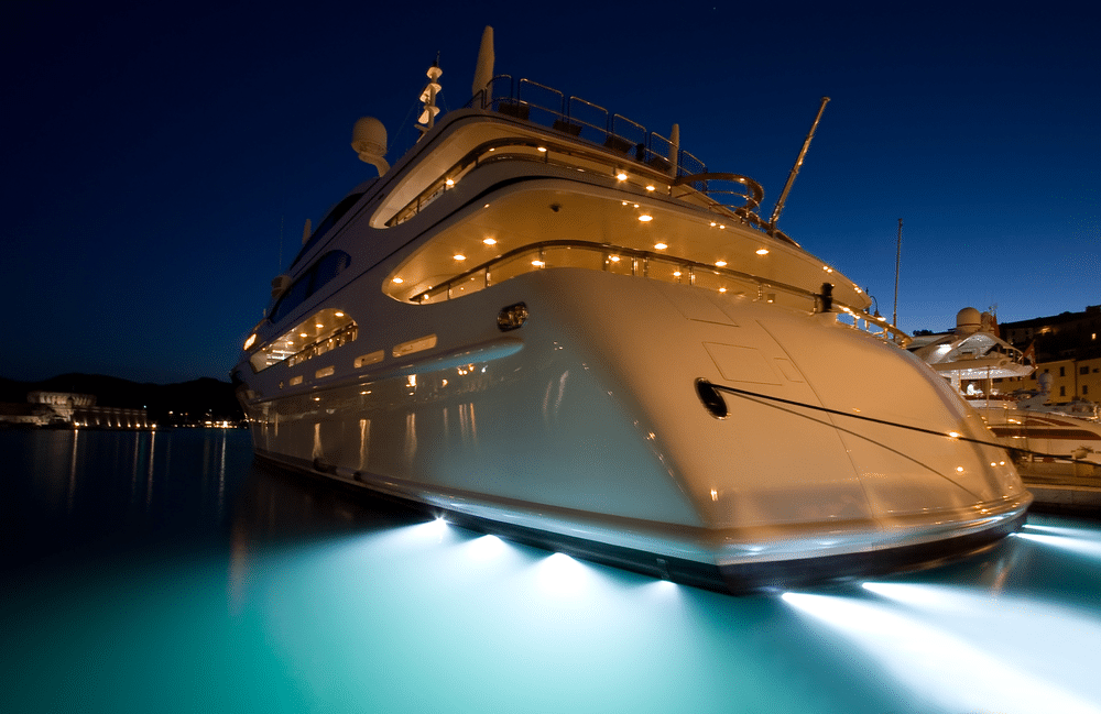 view of a night cruise ship 